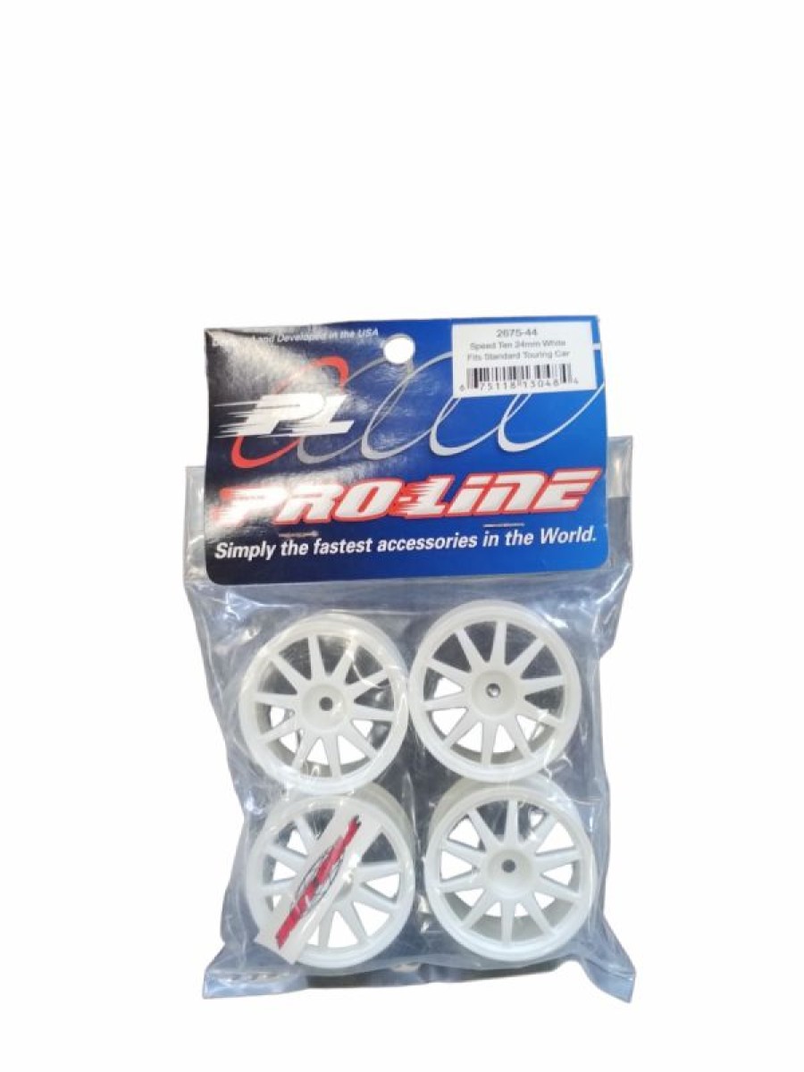 Tires And Wheels * | Pro-Line Racing Speed Ten 24Mm White Fits Standard Touring Car Nos 2675-44