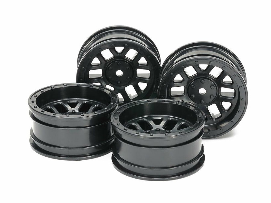 Rc Car Parts * | Tamiya Cc-02 Black 12-Spoke Wheels (26Mm, Offset +6) (4) Tam-51686