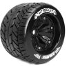 Tires And Wheels * | Louise Rc Mt-Rocket 1:8 Monster Tire Black Wheel 0-Offset Hex 17 (2) Lr-T3217B