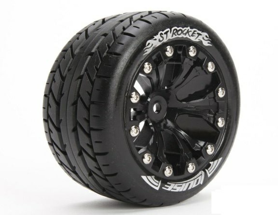 Tires And Wheels * | Louise 1:10 St-Rocket 2.8 Inch Truck Tire Mounted On Black Rim 0 Offset (2) Lt3208B