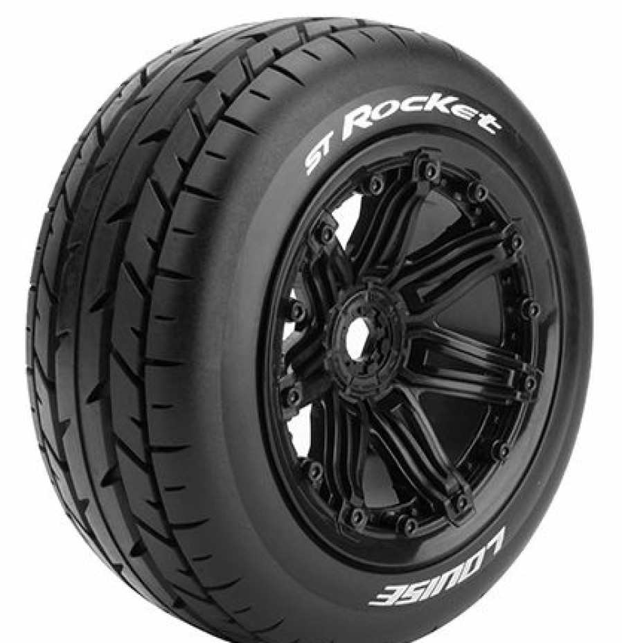 Rc Car Parts * | Louise Tires & Wheels St-Rocket 1/8 Truck (Beadlock) Black (2) Lt3286B