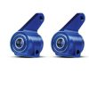 Rc Car Parts * | Traxxas Aluminum Steering Blocks Blue Trx3636A