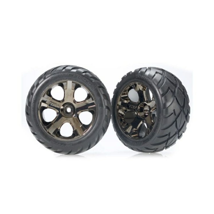 Tires And Wheels * | Traxxas Tires & Wheels Anaconda/All-Star Black Chrome 2,8" (2) Trx3776A