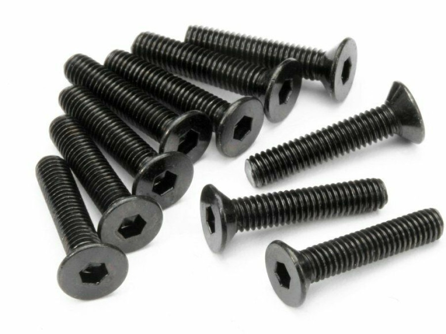 Rc Car Parts * | Hpi Racing Flat Head Screw M3X15Mm Hex Socket (10) Hpz085