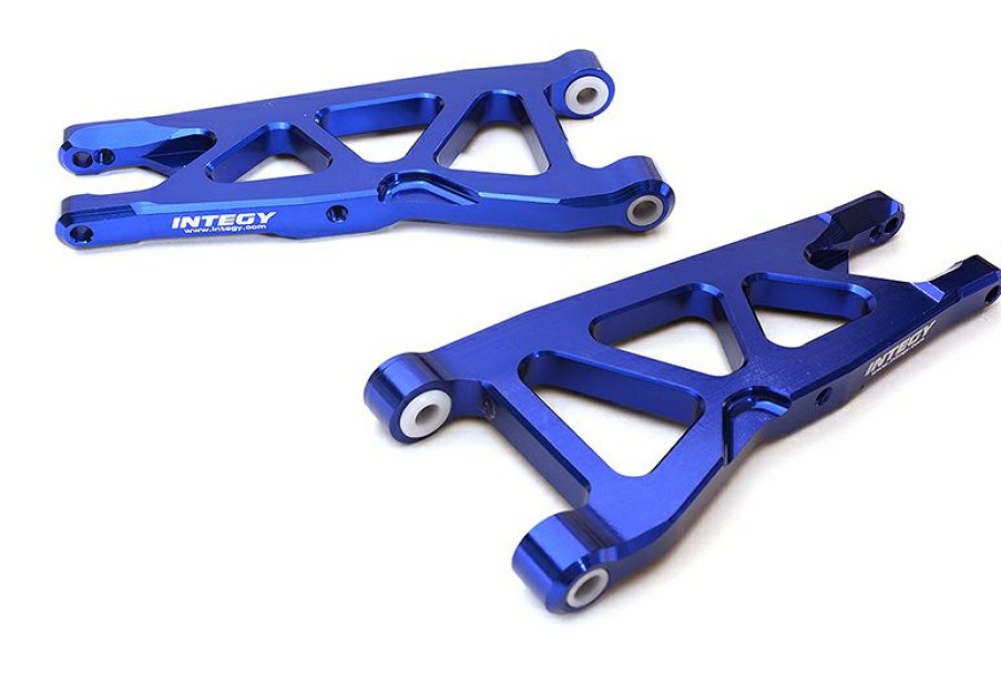 Rc Car Parts * | Integy Billet Machined Front Suspension Arms For Arrma 1/10 Granite 4X4 3S Blx Blue (Int-C28862Blue)