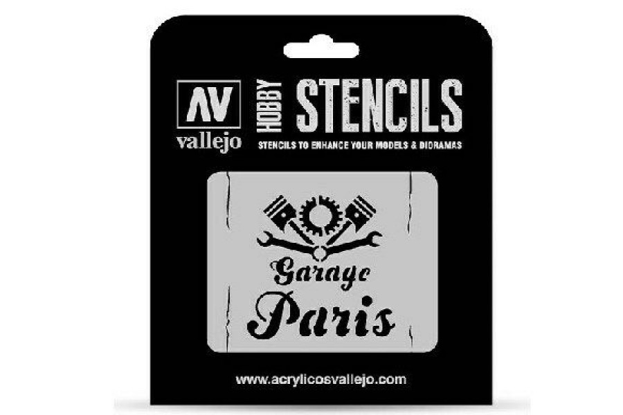 Painting * | Vallejo Stencil Vintage Garage Sign St-Let001