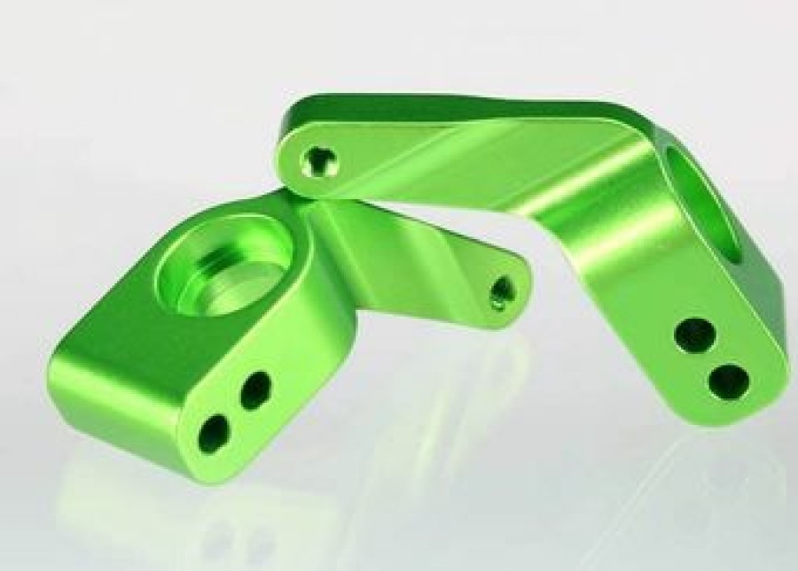 Rc Car Parts * | Traxxas Stub Axle Carriers Aluminium Green (2) Trx3652G