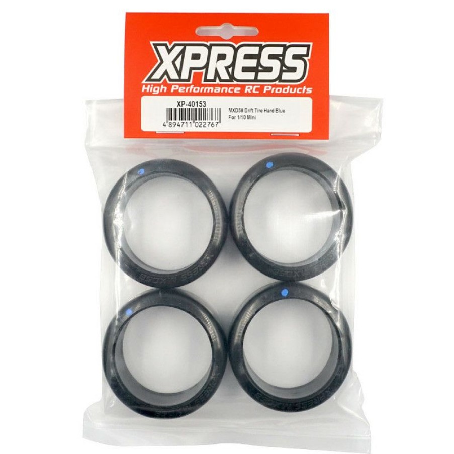 Tires And Wheels * | Xpress Mxd58 Drift Tire Hard Blue For 1/10 Mini Xp-40153